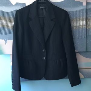 Nine West Black Peplum textured Notch Suit Jacket